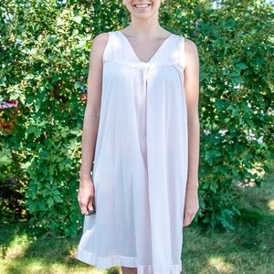 Vintage Vanity Fair Slightly Sheer Pink Nightgown